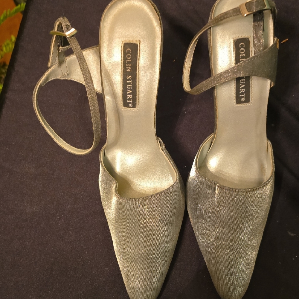 Colin Stuart Metallic Silver Heels